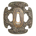 赤銅地波龍図鍔-Tsuba-