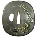 鉄地竹虎図鍔-Tsuba-